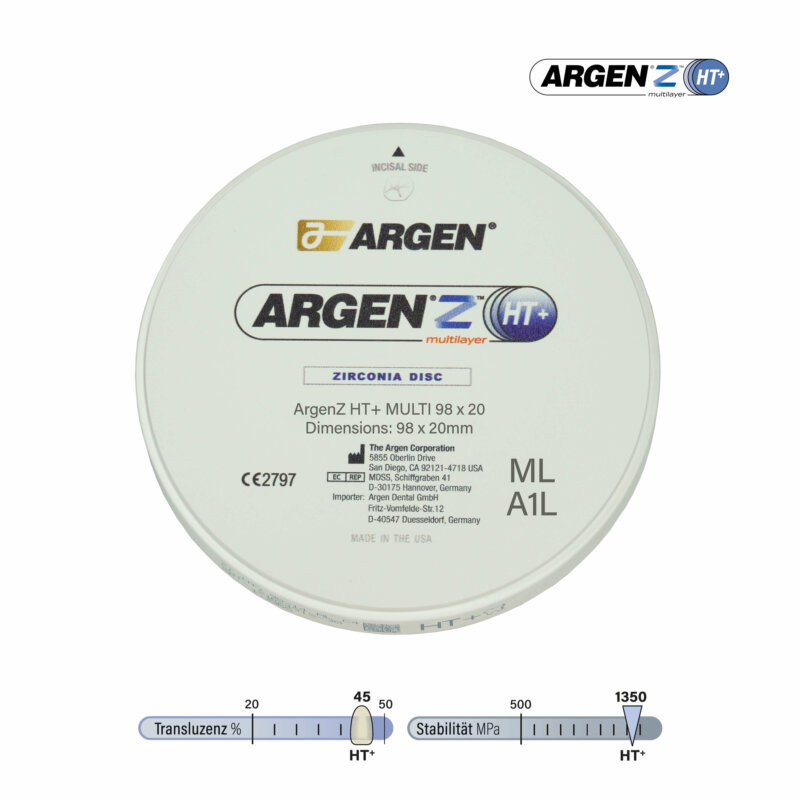 ARGEN Dental GmbH - Argen Z HT+ ML Light - 98x20 - A1L
