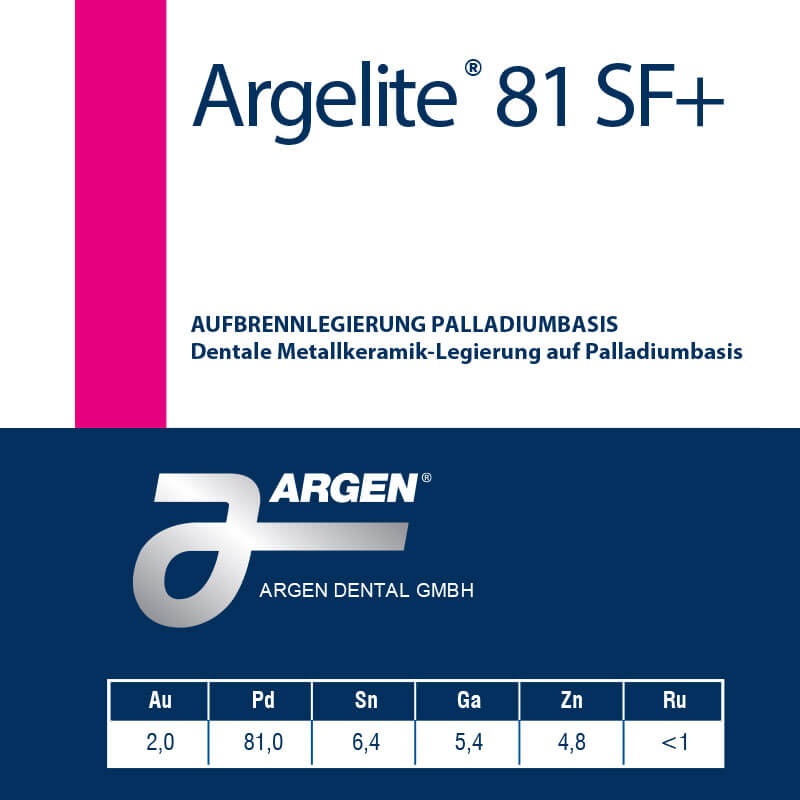 ARGEN Dental GmbH - Produkte - Legierungen - Argelite 81 SF+