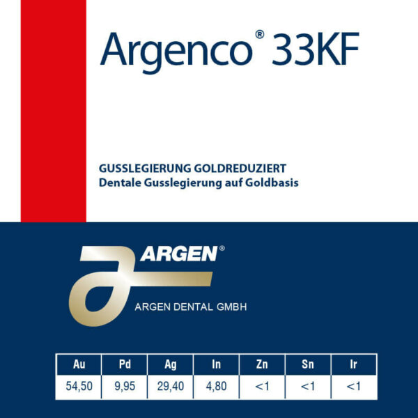 ARGEN Dental GmbH - Produkte - Legierungen - Argenco 33KF