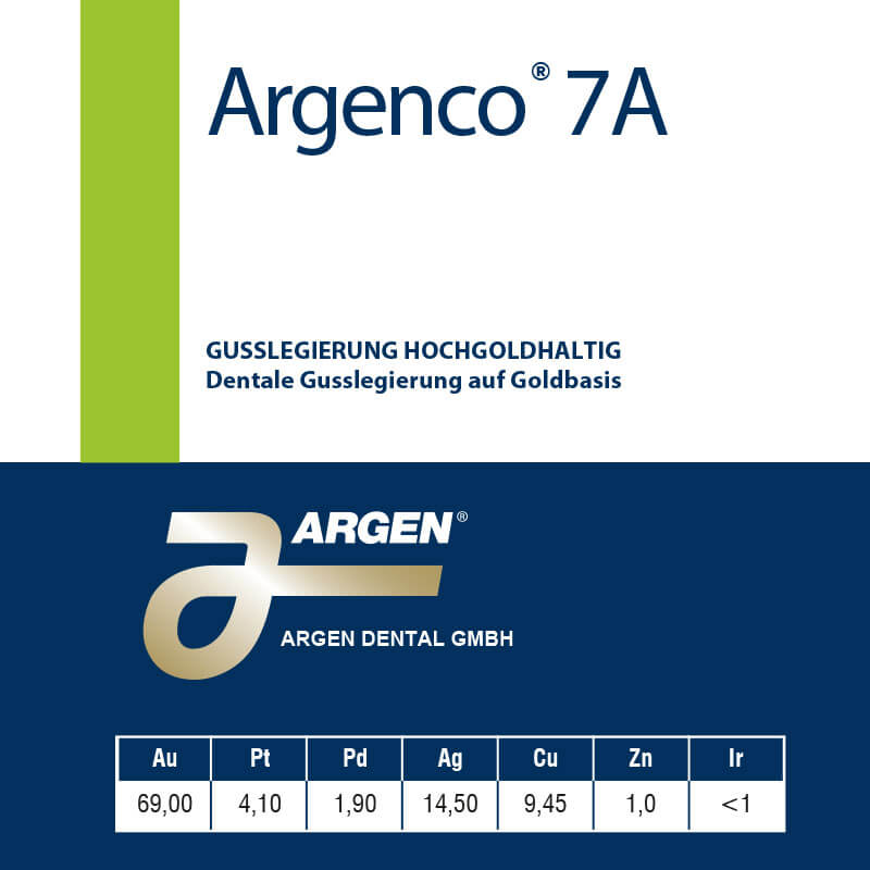 ARGEN Dental GmbH - Produkte - Legierungen - Argenco 7A