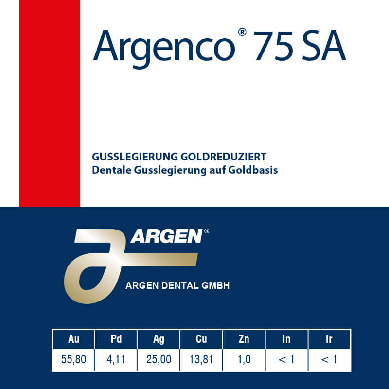 ARGEN Dental GmbH - Produkte - Legierungen - Argenco 75 SA
