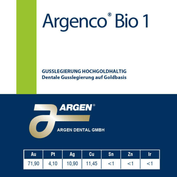 ARGEN Dental GmbH - Produkte - Legierungen - Argenco Bio 1