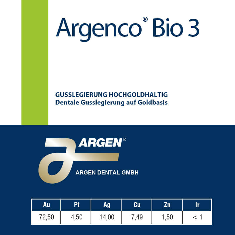 ARGEN Dental GmbH - Produkte - Legierungen - Argenco Bio 3