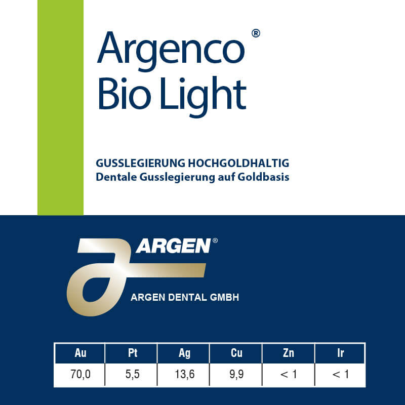 ARGEN Dental GmbH - Produkte - Legierungen - Argenco Bio Light