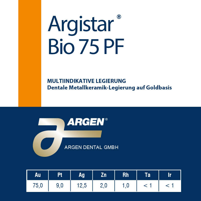 ARGEN Dental GmbH - Produkte - Legierungen - Argistar Bio 75 PF