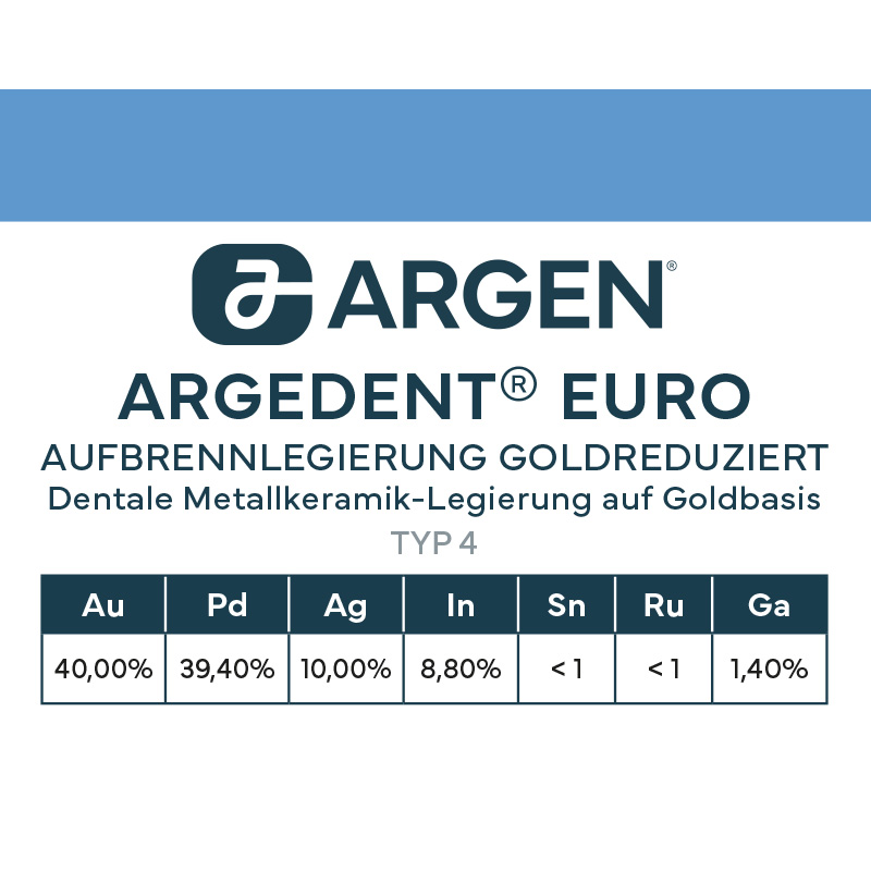 Argen Dental GmbH - Shop - Legierungen - Argedent Euro