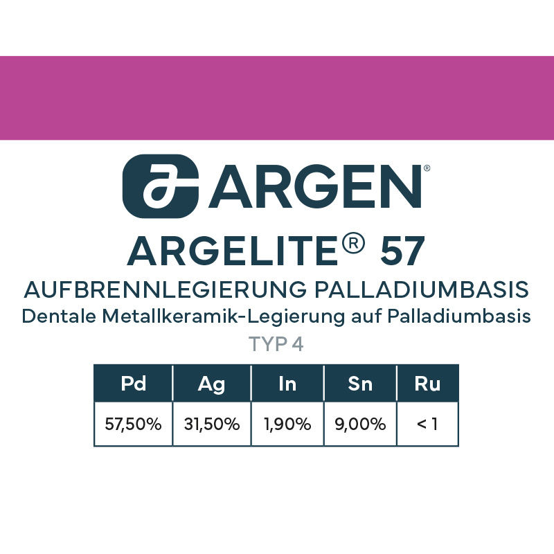 ARGEN Dental GmbH - Produkte - Legierungen - Argelite 57